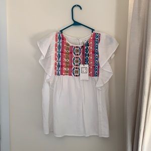 White Embroidered Top